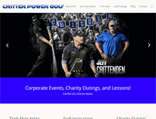 Tablet Screenshot of critterpowergolf.com